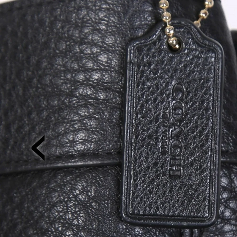 COACH Large Lexy Shoulder Bag Black with Gold Hardware